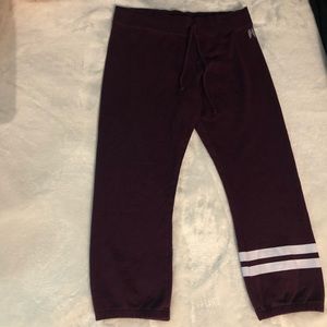 Maroon Victoria Secret Capri Sweatpants